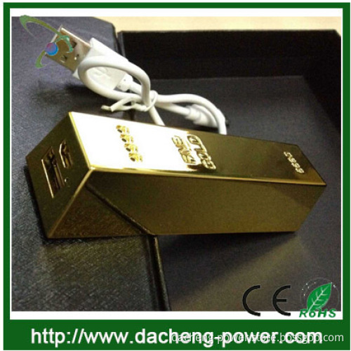 Best selling Gold Bar Bullion design power bank 2600mah power bank charger for gift market